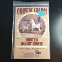 Jointed Hobby Horse Craft Pattern Country Charm 8&quot; 12&quot; Fabric Horse Plush VTG - £3.53 GBP