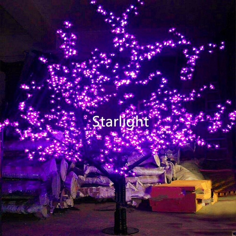 Primary image for 7ft 1,248pcs LEDs Cherry Blossom Tree Christmas Tree Night Light Purple Color