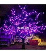 7ft 1,248pcs LEDs Cherry Blossom Tree Christmas Tree Night Light Purple Color - £405.42 GBP