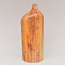 Zodax 15&quot; Tall Handcrafted Wooden Decorative Vase - Modern Home Decor - £29.33 GBP