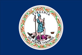 Virginia State 12&#39; x 18&#39; Nylon Flag - £506.81 GBP