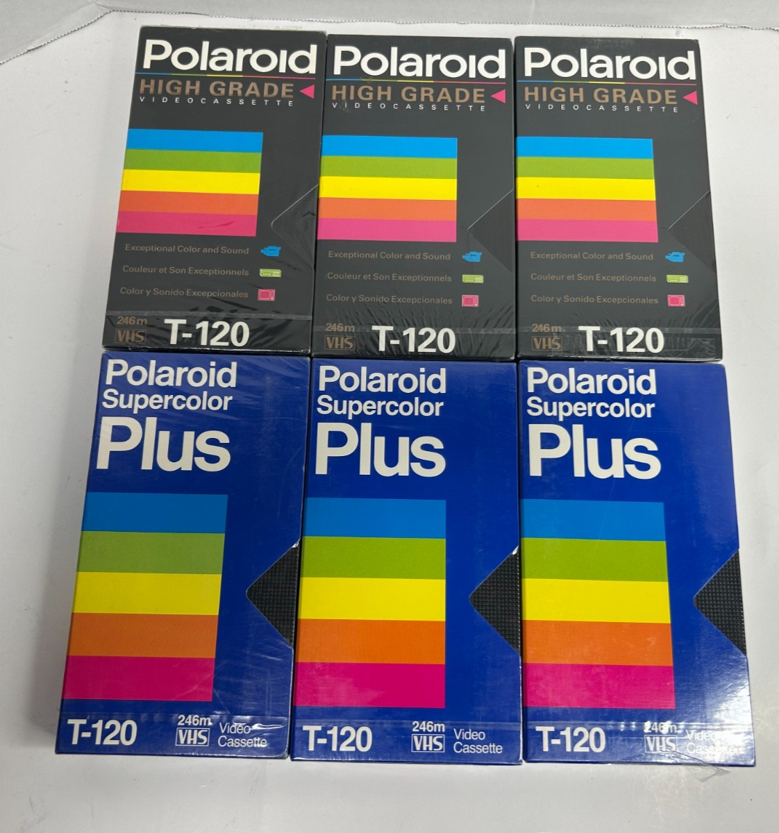 6 PACK Polaroid High Grade Supercolor Plus T-120 (6 hour) Blank VHS VCR ... - $29.65