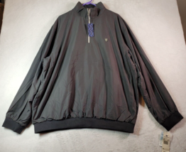 Austin Reed Golf Jacket Men 2XL Black 100% Polyester Long Sleeve Pockets 1/4 Zip - £17.37 GBP