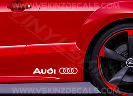 Audi Logo Premium Cast Skirt Decals Kit Stickers TT RS S-line Quattro A3... - £11.12 GBP