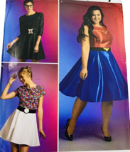 Simplicity D0672 Wonderful Woman Costume Pattern Skater Dress 20 22 24 26 28 W - $15.80