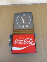 Vintage Enjoy Coca Cola Hanging Wall Clock Sign Advertisement  E - £140.98 GBP