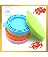 5-Piece Blue Silicone Can Covers for Dog/Cat Food, BPA-Free, Fits Standa... - $8.79