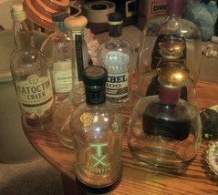 Lot of 8 Empty Whiskey Bottles Crafts Upcycle 1792  Willett Bourbon Art ... - $49.99