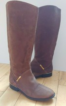 Geox Respira Brown Suede Boots Knee High Tall Zip up Riding Sz EU36.5 US6 - £23.19 GBP