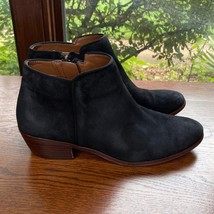 Sam Edelman Petty Boot Womens 7.5 Black Suede Leather Side Zip Ankle Boo... - £16.13 GBP