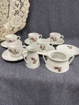 Ucagco Heirloom China Set Of ￼5 Tea Cups - 6 Saucers - Cream - Sugar No Lid - £15.07 GBP