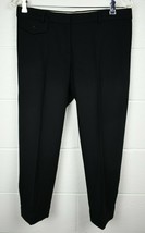 Womens Theory Black Wool Capri Pants w. Adjustable Cuffs USA 6 - £18.72 GBP