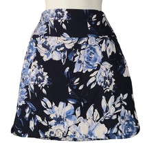 SC &amp; Co Womens S Skort Skirt Shorts Blue Stretch Floral Mini Golf Casual... - $15.17