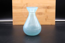Vtg Handmade Blue Opaline Look Small Bud Vase Beautiful Simple Decor 4.25&quot; - $29.99