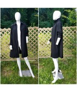 Vintage 1950s Black Kenmoor Swing Open Front Overcoat duster after Mrs M... - £43.39 GBP