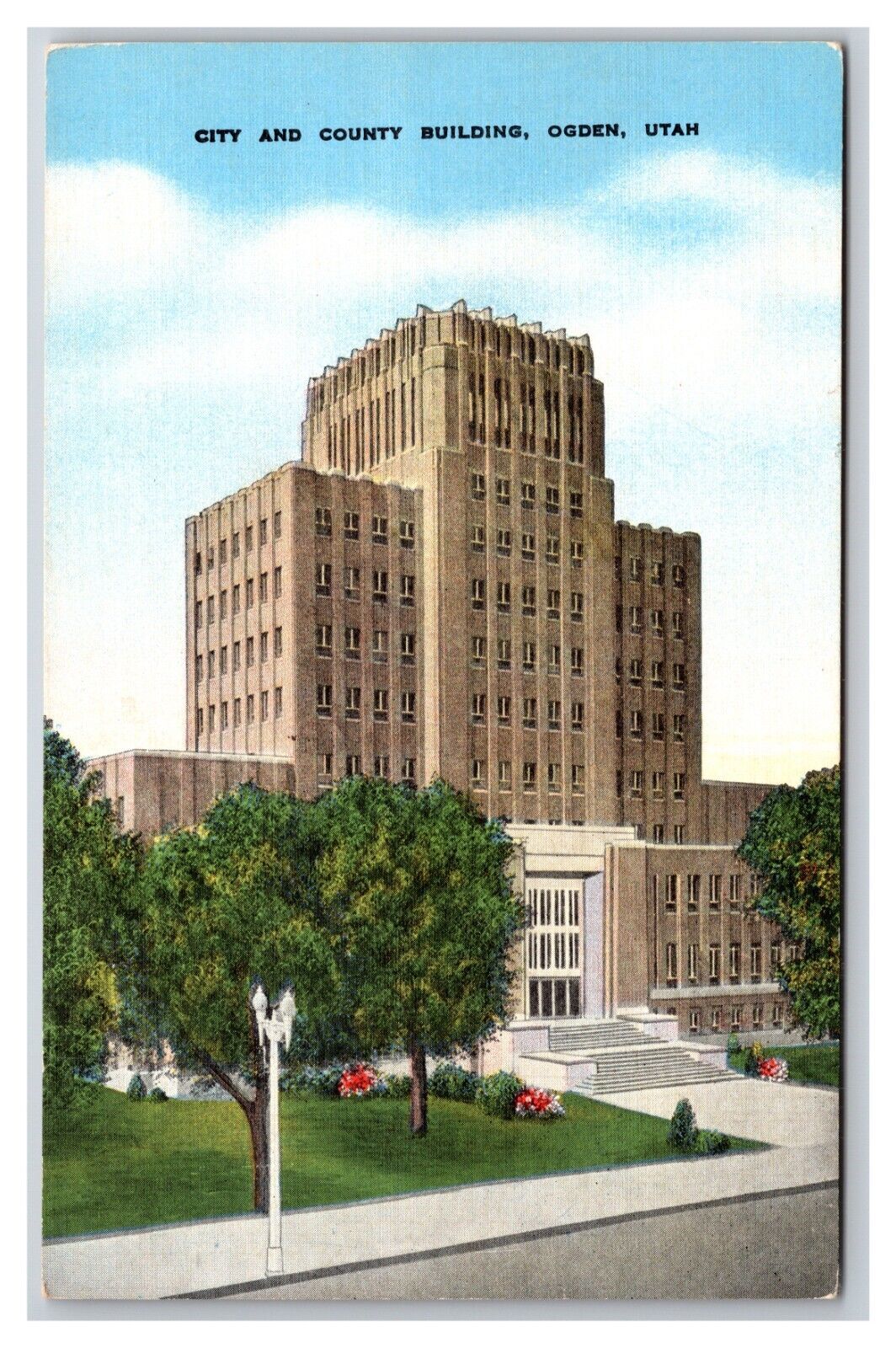 Primary image for City and County Building Ogden Utah UT UNP Linen Postcard Y14