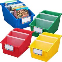 The Really Good Stuff 161983 Large Plastic Labeled Book And Organizer Bin For - £71.91 GBP