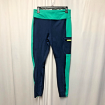 Athletic Works Leggings Womens Medium 8-10 Green Navy Blue Pocket Athlei... - £11.27 GBP