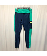 Athletic Works Leggings Womens Medium 8-10 Green Navy Blue Pocket Athlei... - $14.69