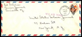 1937 US Air Mail Cover-Louisville,Kentucky to US Tobacco Journal, New York,NY W4 - £2.32 GBP