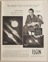 1949 Print Ad Elgin Watches Pocket &amp; Men&#39;s &amp; Ladies Wrist Actor James Stewart - £12.56 GBP