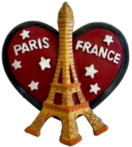 Vintage Ceramic Eiffel Tower Paris France Heart &amp; Stars - £11.86 GBP
