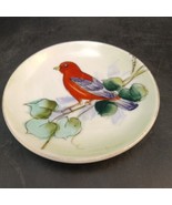 Lefton China Bird Plate Hand-Painted Porcelain w Gold Rim, 4” Diameter - $16.64 CAD