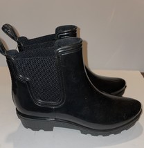 Chelsea Rain Boots Women&#39;s Size 7 Black Rubber Never Worn - £19.12 GBP