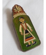 Double Sided Brass Enameled Paper Clip Picturing Man and Woman In Greek ... - $18.43