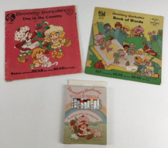 Strawberry Shortcake Mini Coloring Book Of Words Color Pencils Lot Vintage 80s - £79.09 GBP