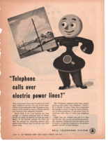 1945 Bell Telephone Calls Over Electric Power Lines Nbc Print ad Fc3 - £13.66 GBP
