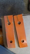 NEW LOT of 2 Raymond Forklift Bumper Spacer Metal Bar Orange 10cm # 820-... - £22.44 GBP
