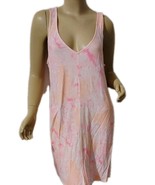 New Jenni Orange &amp; Pink Tie Dye Chemise Tank Nightgown Women&#39;s Medium - $133.01 MXN
