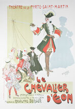 " Le Chevalier D'Eon " Da Clerice Francese Poster Litografia Su Carta 94... - $2,230.18