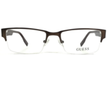 GUESS Gafas Monturas Gu 1818 BRN Marrón Rectangular Borde Medio 53-18-145 - $60.41