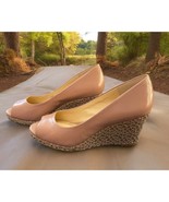 Women&#39;s Pink Shoes Wedges Heels Alex Marie Open Toe Size 6.5 M - £14.28 GBP