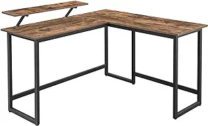 L-Shaped Computer Desk, Industrial Workstation For Home Office Study Wri... - $323.99