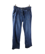 Liz Claiborne Womens Jeans Size 10 Button Fly Belt Drawstring Straight L... - £14.66 GBP