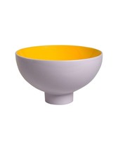 ZANOTTA Cuculia Bowl Modern Minimalistic Design White Yellow Diameter 10&quot; - £194.22 GBP