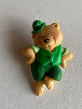 Hallmark Cards St Patrick&#39;s Day Teddy Bear Pin - £11.80 GBP