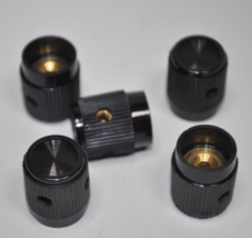 Lot of 5 NOS Vintage Knobs 1/8" Shaft Dia with Set Screws 1/2" Dia - $16.82