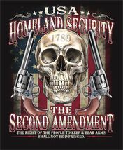 2ND AMENDMENT GUN CONTOL RIGHTS XLG TEE SHIRT TS302 gun homeland  securi... - $9.49