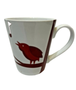 Starbucks 2012 Christmas Red Bird Music Notes Coffee Tea Cup Mug - £11.61 GBP