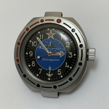 Vostok Amphibia USSR Mechanical Diver Watch Blue Dial Red Star Vintage M... - $420.00
