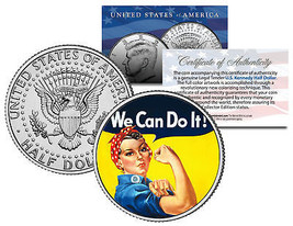 We Can Do It Colorized Jfk Half Dollar U.S. Coin Rosie The Riveter Poster Wwii - £7.45 GBP