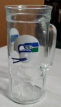 Seattle Seahawks Glass Fisher Peanut Jar Beer Mug Stein NFL Football 1980s - $17.81