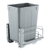 VEVOR Pullout Trash Can, 35 QT Garbage Bin, Under Mount Container, Door Kit - $55.99