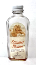 Clairol Summer Blonde Hair Dye Bottle 1960-70s Original Paper Label on G... - $12.38