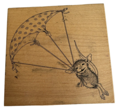 Stampa Rosa House Mouse Rubber Stamp Up Up and Away Floating Flying Card Making - £11.98 GBP