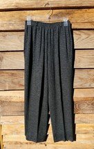 Peter Popovitch Women&#39;s Pants Elastic Waist Gray/blac Tweed 8 Acrylic &amp; ... - $20.79